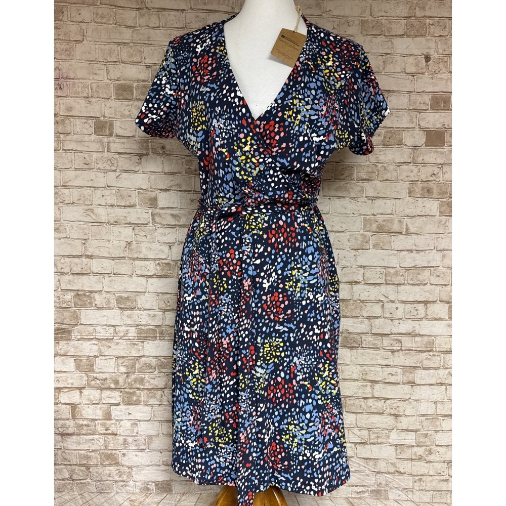 Mountain Warehouse Santorini Wrap Dress Blue Floral Print NWT 12